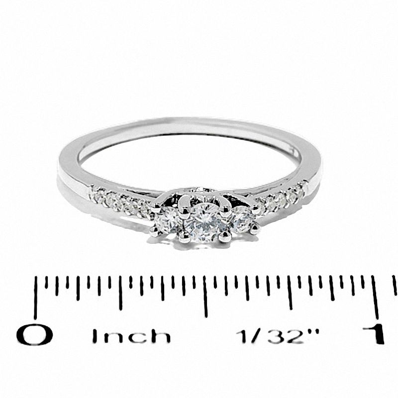 0.33 CT. T.W. Diamond Three Stone Ring in 10K White Gold|Peoples Jewellers