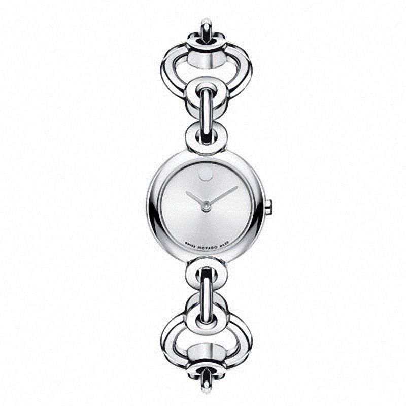 Main Image 1 of Ladies' Movado Circlo Stainless Steel Watch with Round White Dial (Model: 606488)