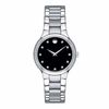 Thumbnail Image 1 of Ladies' Movado Serio Diamond Accent Watch with Round Black Dial (Model: 0606491)