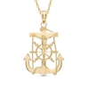 Thumbnail Image 0 of Men's Diamond-Cut Mariner's Cross Charm in 10K Two-Tone Gold