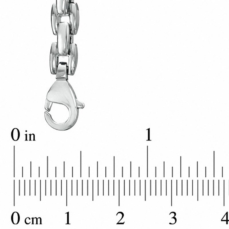 Men's 4.0mm Oval Link Bracelet in Stainless Steel - 8.5"