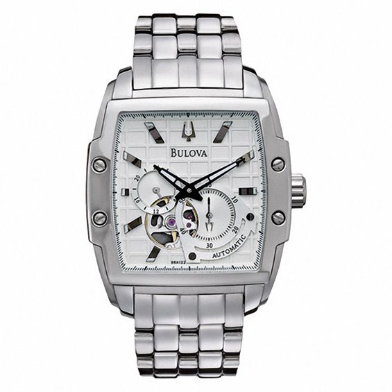 Peoples Jewellers Men s Bulova BVA Series 145 Watch with Tonneau Black Grid Dial Model 98A118 Yorkdale Mall