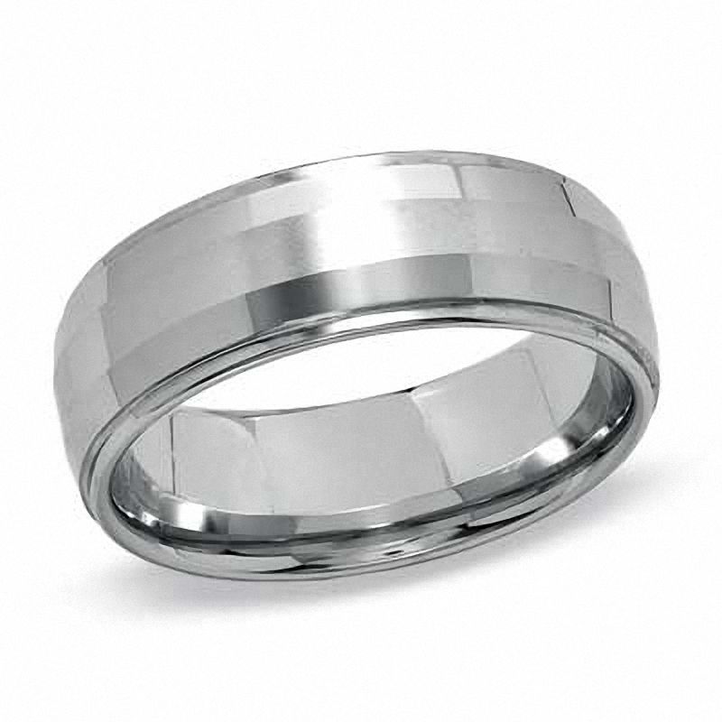 Triton Men's 8.0mm Step Edge Cobalt Wedding Band - Size 10