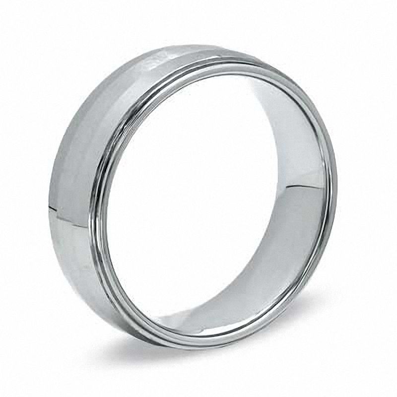 Triton Men's 8.0mm Step Edge Cobalt Wedding Band - Size 10