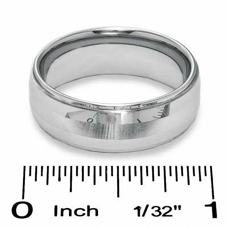 Triton Men's 8.0mm Step Edge Cobalt Wedding Band - Size 10