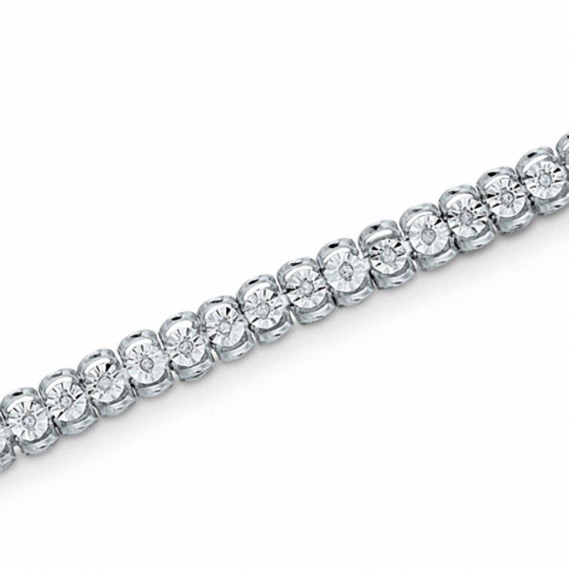 0.25 CT. T.W. Diamond Tennis Bracelet in Sterling Silver|Peoples Jewellers