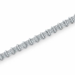 0.50 CT. T.W. Diamond Bar Bracelet in Sterling Silver