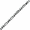 Thumbnail Image 1 of 0.25 CT. T.W. Diamond "X" Bracelet in Sterling Silver