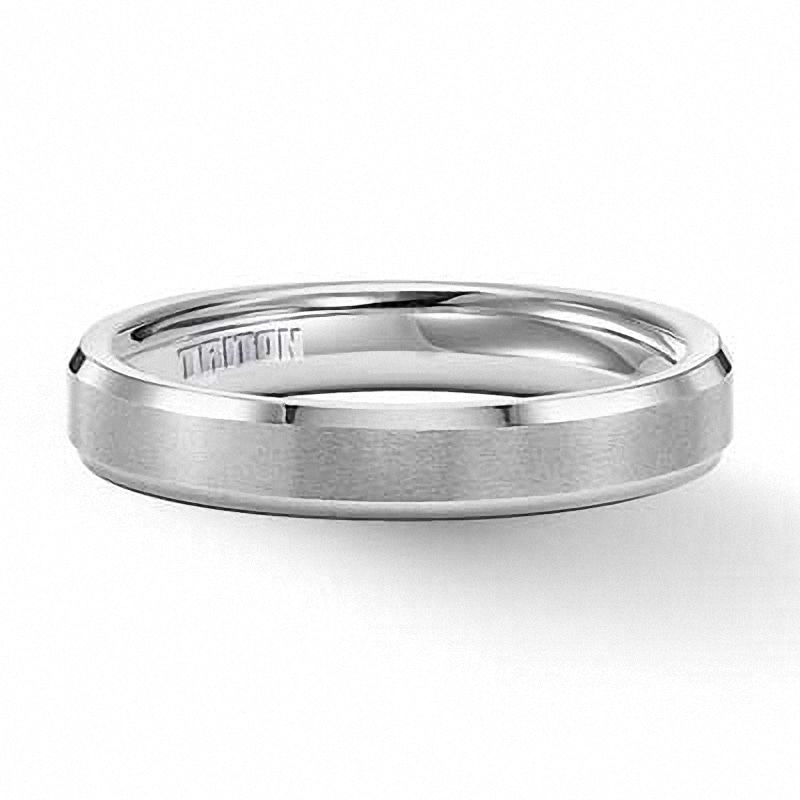 Triton Ladies' 4.0mm Comfort Fit Tungsten Wedding Band - Size 7