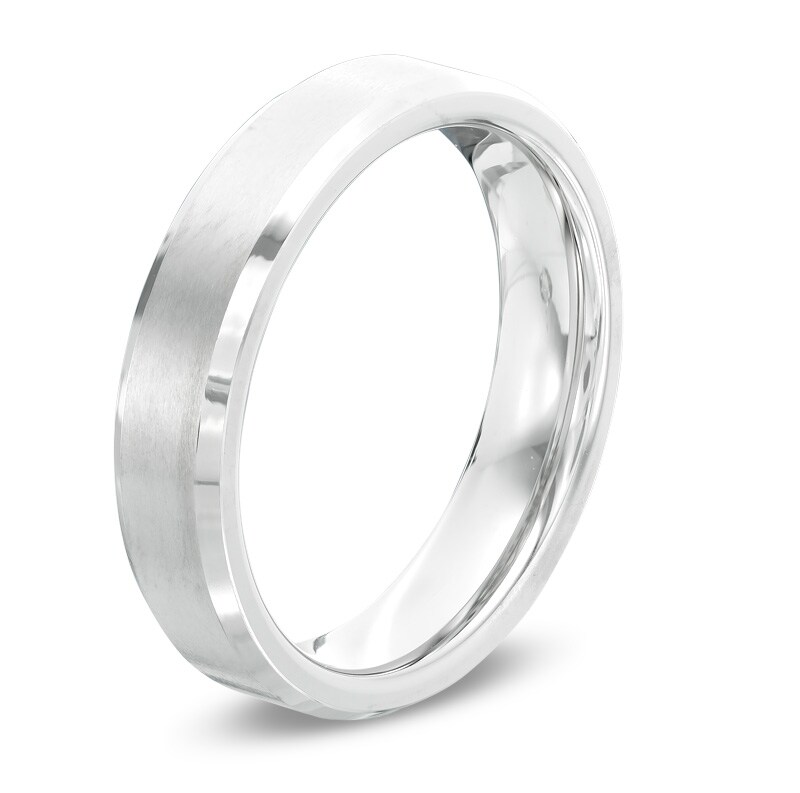 Main Image 2 of Triton 5.0mm Comfort Fit White Tungsten Wedding Band - Size 10