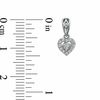Thumbnail Image 2 of 0.20 CT. T.W. Diamond Heart Frame Earrings in 10K White Gold
