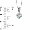 Thumbnail Image 2 of 0.20 CT. T.W. Diamond Heart Frame Pendant in 10K White Gold