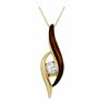Thumbnail Image 0 of Sirena™ Brown Eyes 0.12 CT. Diamond Solitaire Pendant in 10K Gold
