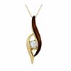 Sirena™ Brown Eyes 0.12 CT. Diamond Solitaire Pendant in 10K Gold