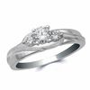 Thumbnail Image 0 of 0.50 CT. T.W. Diamond Three Stone Bypass Engagement Ring in 14K White Gold