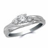 Thumbnail Image 1 of 0.50 CT. T.W. Diamond Three Stone Bypass Engagement Ring in 14K White Gold