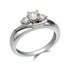 Thumbnail Image 1 of 0.50 CT. T.W. Diamond Three Stone Bypass Engagement Ring in 14K White Gold