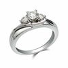 Thumbnail Image 2 of 0.50 CT. T.W. Diamond Three Stone Bypass Engagement Ring in 14K White Gold