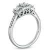 Thumbnail Image 1 of 0.25 CT. T.W. Princess-Cut Diamond Three Stone Frame Ring in 14K White Gold