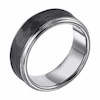 Thumbnail Image 2 of Triton Men's 8.0mm Comfort Fit Hammered Two-Tone Tungsten Wedding Band - Size 10