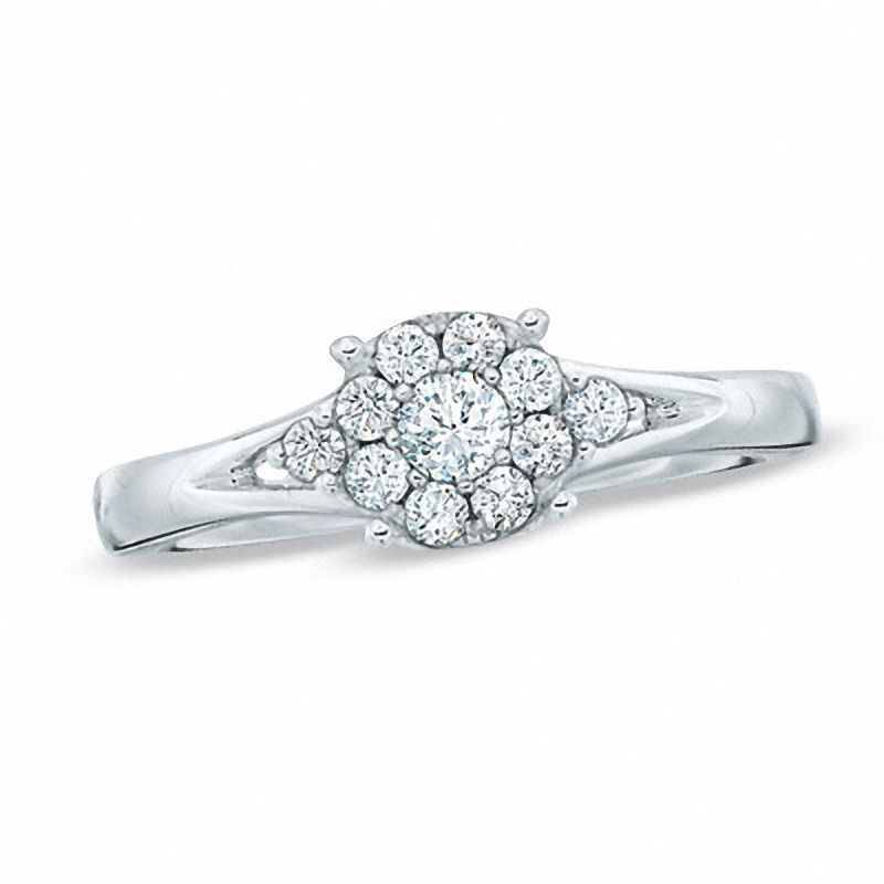 0.38 CT. T.W. Diamond Engagement Ring in 14K White Gold