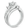1.50 CT. T.W. Princess-Cut Diamond Three Stone Bridal Set in 14K White Gold