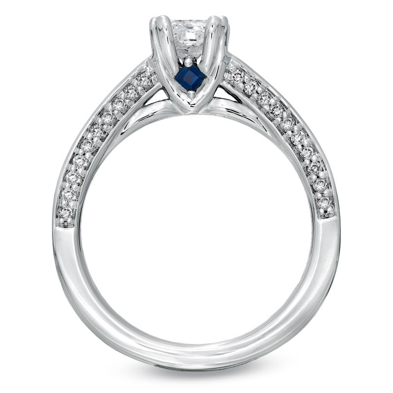 Vera Wang Love Collection 0.83 CT. T.W. Princess-Cut Diamond Engagement Ring in 14K White Gold