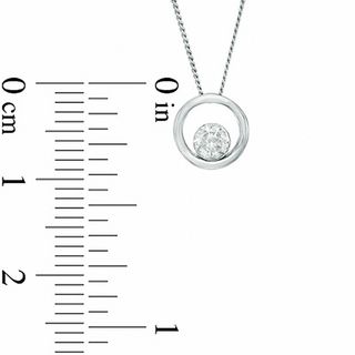 0.20 CT. Certified Canadian Diamond Solitaire Pendant in 14K White Gold (I/I2) - 17"