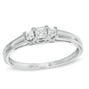Thumbnail Image 0 of 0.25 CT. T.W. Princess-Cut Diamond Three Stone Engagement Ring in 10K White Gold