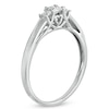 Thumbnail Image 1 of 0.25 CT. T.W. Princess-Cut Diamond Three Stone Engagement Ring in 10K White Gold