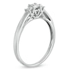 Thumbnail Image 2 of 0.25 CT. T.W. Princess-Cut Diamond Three Stone Engagement Ring in 10K White Gold
