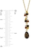 Multi Semi-Precious Gemstone and Diamond Accent Pendant and Earrings Set in Sterling Silver with 14K Gold Plate