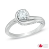 0.75 CT. T.W. Certified Canadian Diamond Swirl Engagement Ring in 14K White Gold (I/I1)