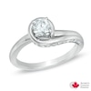 Thumbnail Image 0 of 0.75 CT. T.W. Certified Canadian Diamond Swirl Engagement Ring in 14K White Gold (I/I1)