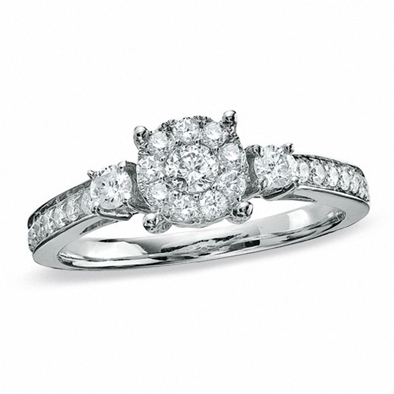 0.63 CT. T.W. Diamond Composite Engagement Ring in 14K White Gold