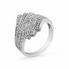 Thumbnail Image 2 of 0.45 CT. T.W. Diamond Vintage-Style Eternal Flame Ring in Sterling Silver
