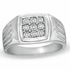 Thumbnail Image 0 of Men's Diamond Accent Ring in Sterling Silver