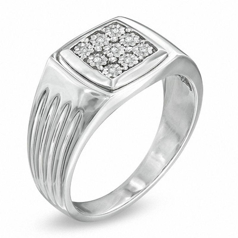 Men's Diamond Accent Ring in Sterling Silver