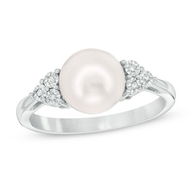 Pearl combination ring 15号【未使用】 Sterling Silver Adjustable Pearl Ring