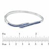 Thumbnail Image 2 of Lab-Created Sapphire Bangle in Sterling Silver
