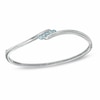 Thumbnail Image 0 of Blue Topaz Bypass Bangle in Sterling Silver