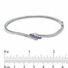 Amethyst Bypass Bangle in Sterling Silver