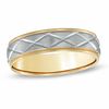 Thumbnail Image 0 of Men's 6.0mm Comfort Fit Wedding Band in 10K Two-Tone Gold - Size 10