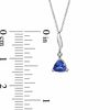 Thumbnail Image 1 of 5.0mm Trillion-Cut Tanzanite and Diamond Accent Pendant in 10K White Gold