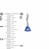 Thumbnail Image 2 of 4.5mm Trillion-Cut Tanzanite and Diamond Accent Earrings in 10K White Gold