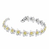 Thumbnail Image 2 of Peridot Flower Bracelet in Sterling Silver