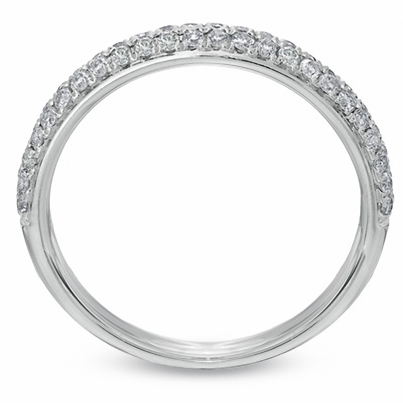 Main Image 2 of Vera Wang Love Collection 0.37 CT. T.W. Diamond Two Row Band in 14K White Gold