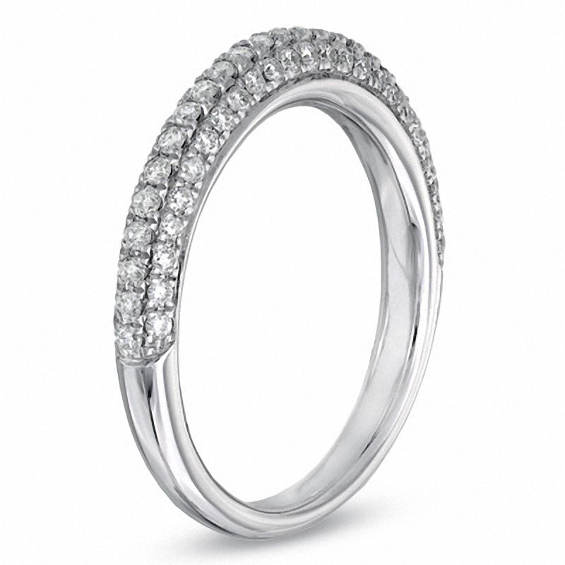 Main Image 3 of Vera Wang Love Collection 0.45 CT. T.W. Diamond Three Row Anniversary Band in 14K White Gold