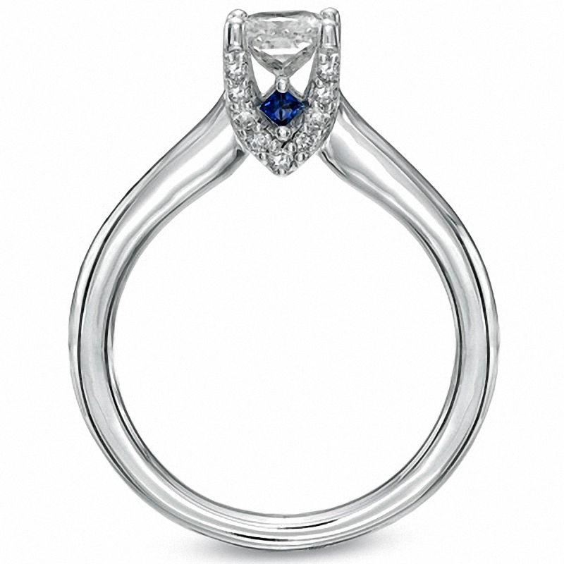 Vera Wang Love Collection 0.57 CT. T.W. Princess-Cut Diamond Engagement Ring in 14K White Gold