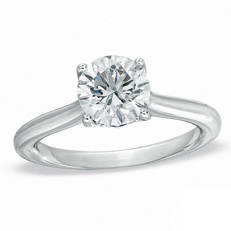 Main Image 1 of Vera Wang Love Collection 1.29 CT. T.W. Diamond Engagement Ring in 14K White Gold